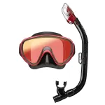 Maski- ja snorklikomplekt peegelklaasiga Tusa Serene UC-0118M punane