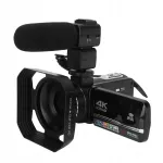 4K videokaamera kaugjuhtimispuldi, mikrofoniga ja objektiivikorgiga GY