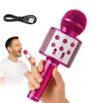 Traadita Bluetooth karaokemikrofon k&otilde;lari ja salvestusfunktsiooniga