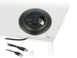 USB-jaotur Delock 62869, 3 &uuml;hendust, 5 Gbps, SD m&auml;lukaardilugeja, 2 pesa