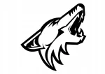 Kleebis autole, akendele v&otilde;i s&uuml;learvutile HOWLING WOLF, 18 x 17,4 cm