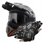 Mootorratturi kiiver City-Bike Tatan MD-905, S suurus, must-valge