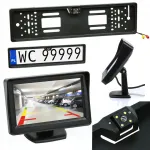 Tagakaamera LED numbriraamis 4.3 LCD-monitoriga