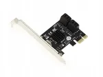 PCIe plaat 4x SATA III 6Gb/s Marvell 88SE9215, KALEA-INFORMATIQUE, madala profiiliga hoidikuga