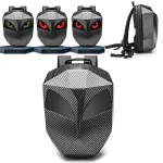 Mootorratturi seljakott LED-silmadega, veekindel, kiivrihoidja, Bluetooth-ekraan