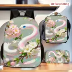 Seljakoti komplekt &bdquo;White Snake Pink Cherry Blossom&ldquo;, 3 osa lisadega