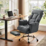 Kontoritool jalatoega Homcom 921-876V00CG, 80x80x114 cm, hall