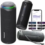 Kaasaskantav Bluetooth juhtmevaba k&otilde;lar veekindel, must, 40W, LED
