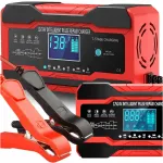 Akulaadija LCD-ekraaniga, 12V/24V, 10A, taastamisfunktsiooniga