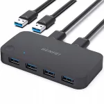 BENFEI 4-liigendiline USB jagaja, must