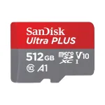 SanDisk Ultra Plus 512GB microSDXC m&auml;lukaart adapteriga