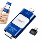 128 GB USB 3.0 Micro-USB, Lightning ja USB-C sinine USB m&auml;lupulk