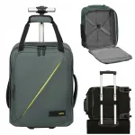 AMERICAN TOURISTER RYAN WIZZ 30 l ratastega reisikohver-t&uuml;&uuml;pi seljakott, tumeroheline