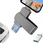 512 GB metallist USB-m&auml;lupulk USB-C, USB, Micro-USB, iOS jaoks