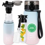 MOMO WAY 600ml sinine-roosa joogipudel nokaga