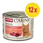 Animonda Carny Senior m&auml;rg kassitoit, 12 x 200 g, eri maitsetes, teraviljavaba