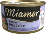 Miamor Pastet Hearts vedel m&auml;rgtoit kassidele linnuliha, 85 g