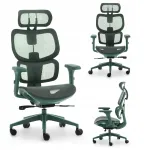 Kontoritool HANOI, roheline, ergonoomiline, kiikumise ja 4D k&auml;etugedega