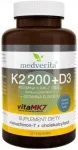 Toidulisand Medverita Vitamiin K2 MK-7 200 &micro;g + D3 2000 IU, 120 kapslit