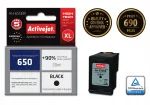 ActiveJet must tindikassett HP 650, DeskJet 1015/2515/2545/3515/3545/4515 jaoks