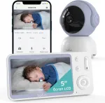 Laste videovalve WiFi, p&ouml;&ouml;ratav 2K 3PMx kaamera, 5" LCD monitor, 4x suum