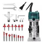 Puidu servafreespink 800W 30000RPM 6,35mm koos 15 freesiga