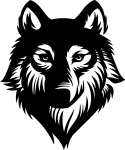 Auto kleebis WOLF, l&auml;bipaistev taust, 21 x 17,7 cm