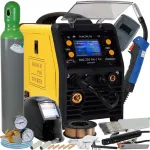 Keevitusmasin MAGNUM MIG MAG Alu SYNERGY 220 3W1 200A koos maski, ballooni ja traadiga