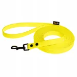 TRAINING CORD HEXA koera rihm, 5 m, 20 mm, kollane, mustade elementidega