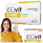 Toidulisand IBUVIT D3 4000IU + K2 MK-7 + Omega-3, 30 kapslit