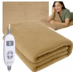 Elektriline soojendav pleed 180x130 cm, 10 režiimi, kaugjuhtimispuldiga, liivakarva