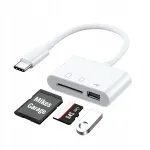 SD/TF 3in1 USB-C m&auml;lukaartide lugeja adapter kuni 256GB