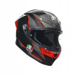 Motojuhi kiiver AGV K6 S, must/hall/punane, XS