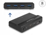 USB l&uuml;liti Delock 88066, 5 Gbps, 4 seadet, 2 arvutit