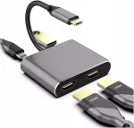 Dokk 4 pordiga: 2x HDMI, USB 3.0 ja PD adapter