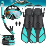 Ujumis- ja snorkeldamiskomplekt: reguleeritavad uimed, udut&otilde;rjega mask