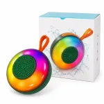Kaasaskantav Bluetooth k&otilde;lar OKOP KP-560 LED-valgustusega, 5W, USB, FM, roheline