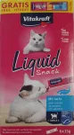 Vedelad l&otilde;hemaiused kassidele VITAKRAFT LIQUID SNACK, 6 x 15 g pulgaga