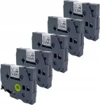 Iseliimuv riba Brother TZE-111, l&auml;bipaistev/must, 5 tk