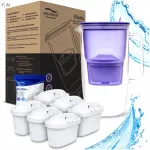 BORON LAVENDER ETHIUD klaasist veefilterkanister 6 PURE+ filtriga