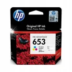 HP 653 tinditint kolmev&auml;rviline (CMY), 200 lk, originaal (3YM74AE)