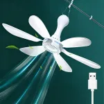 USB ventilaator 6 labaga, riputatav telgi v&otilde;i paviljoni k&uuml;lge