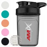 Mini shaker kuuliga 300 ml must, 5 v&auml;rvi, konditsioneeridele
