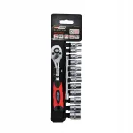 Mutriv&otilde;tmete komplekt 1/4" ratastangide ja otsikutega, 14 osa, BLACK LINE AWTOOLS