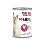 John Dog m&auml;rg kassitoit kanaga t&auml;iskasvanud kassidele, 400 g