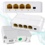 PoE v&otilde;rgu pikendus, 4 RJ45 pesa, 10/100/1000 Mbps, VLAN, sobib valvamiseks