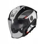 Motorrattakiiver AXXIS OF516SV BLAZER SV Traffic, valge/hall matt, XL, varjukattega