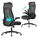 Kontoritool Songmics, must, ratastega, ergonoomiline
