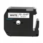 Brother M-K231 lint, 12 mm, valge, lamineerimata