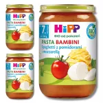Orgaanilised makaronid tomati ja mozzarella juustuga HiPP, alates 7 kuud, 220 g, 3 tk